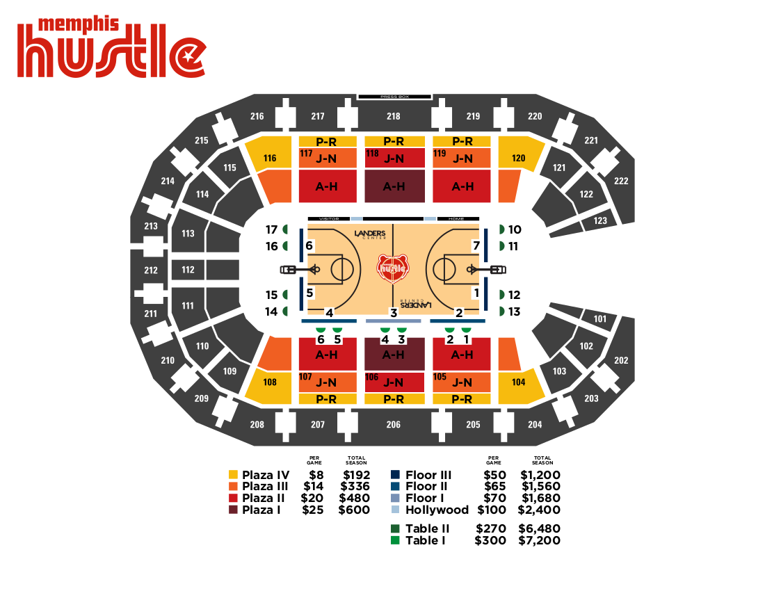 Landers Center: Seating Charts